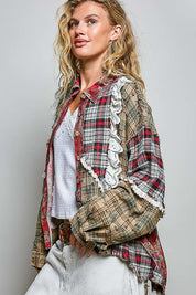 The Artisan Mixed Plaid Patchwork Shacket - Westly