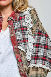 The Artisan Mixed Plaid Patchwork Shacket - Westly