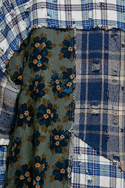 The Artisan Mixed Plaid Patchwork Shacket - Westly