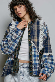 The Artisan Mixed Plaid Patchwork Shacket - Westly