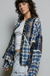 The Artisan Mixed Plaid Patchwork Shacket - Westly