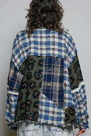 The Artisan Mixed Plaid Patchwork Shacket - Westly