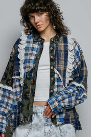 The Artisan Mixed Plaid Patchwork Shacket - Westly