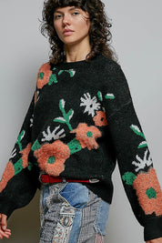 The Bloomer Floral Knit Sweater - Westly