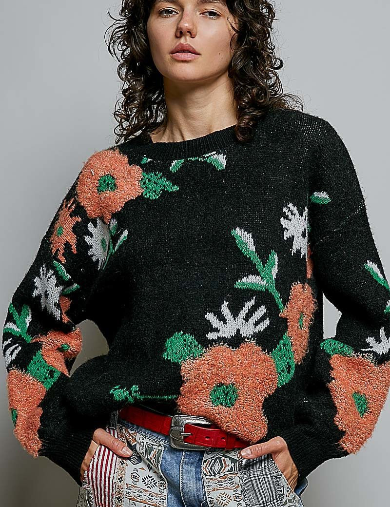 The Bloomer Floral Knit Sweater - Westly