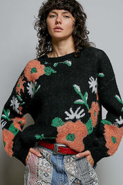 The Bloomer Floral Knit Sweater - Westly