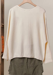 The Bright Side Colorful Smiley Oversized Knit - Westly