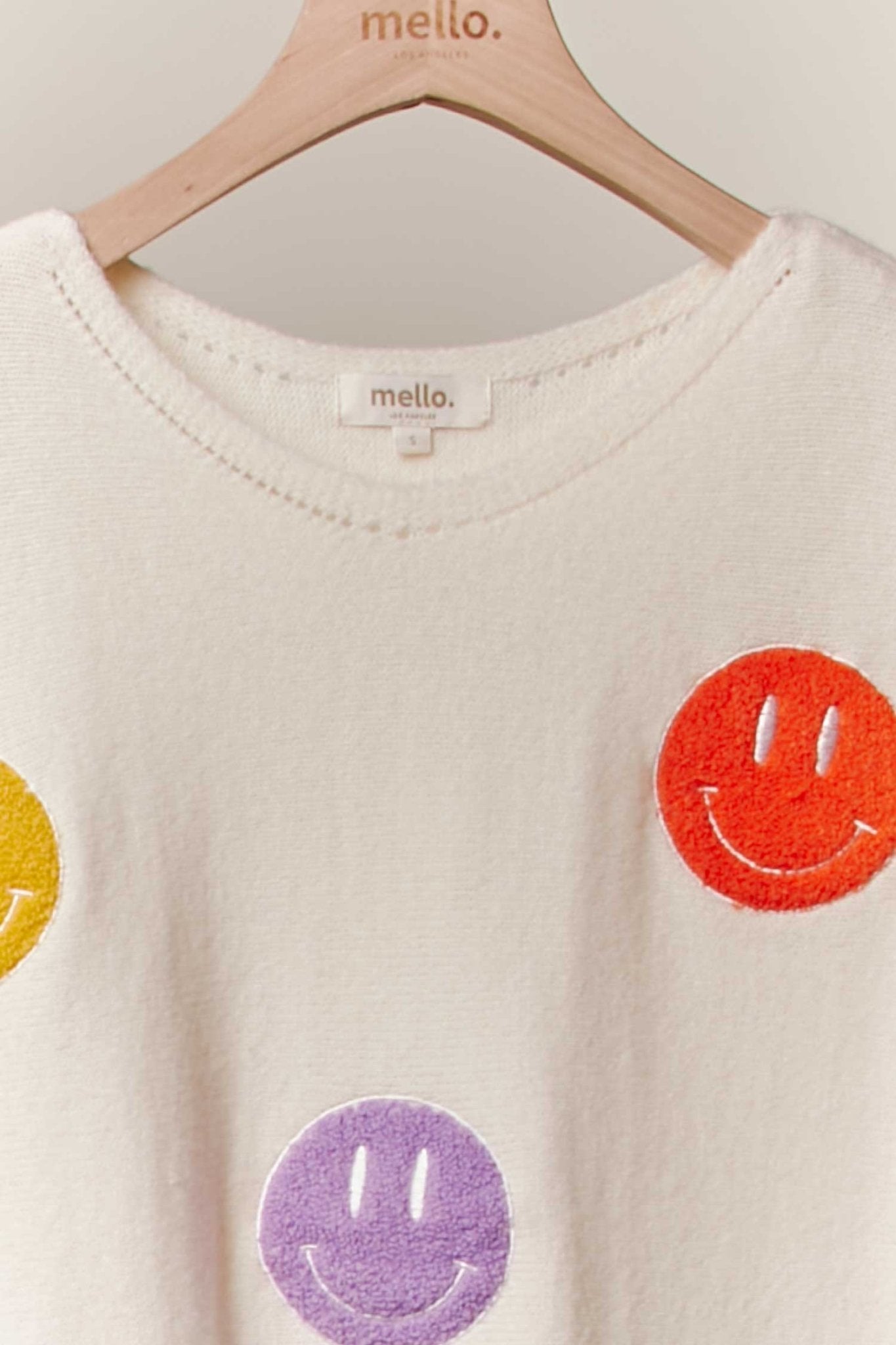 The Bright Side Colorful Smiley Oversized Knit - Westly