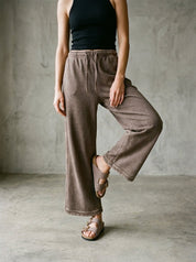 The Essential Drawstring Mineral Washed Terry Knit Pants - Westly