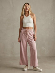 The Essential Drawstring Mineral Washed Terry Knit Pants - Westly