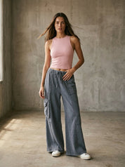 The Essential Ruffled Waistband Terry Knit Pants - Westly