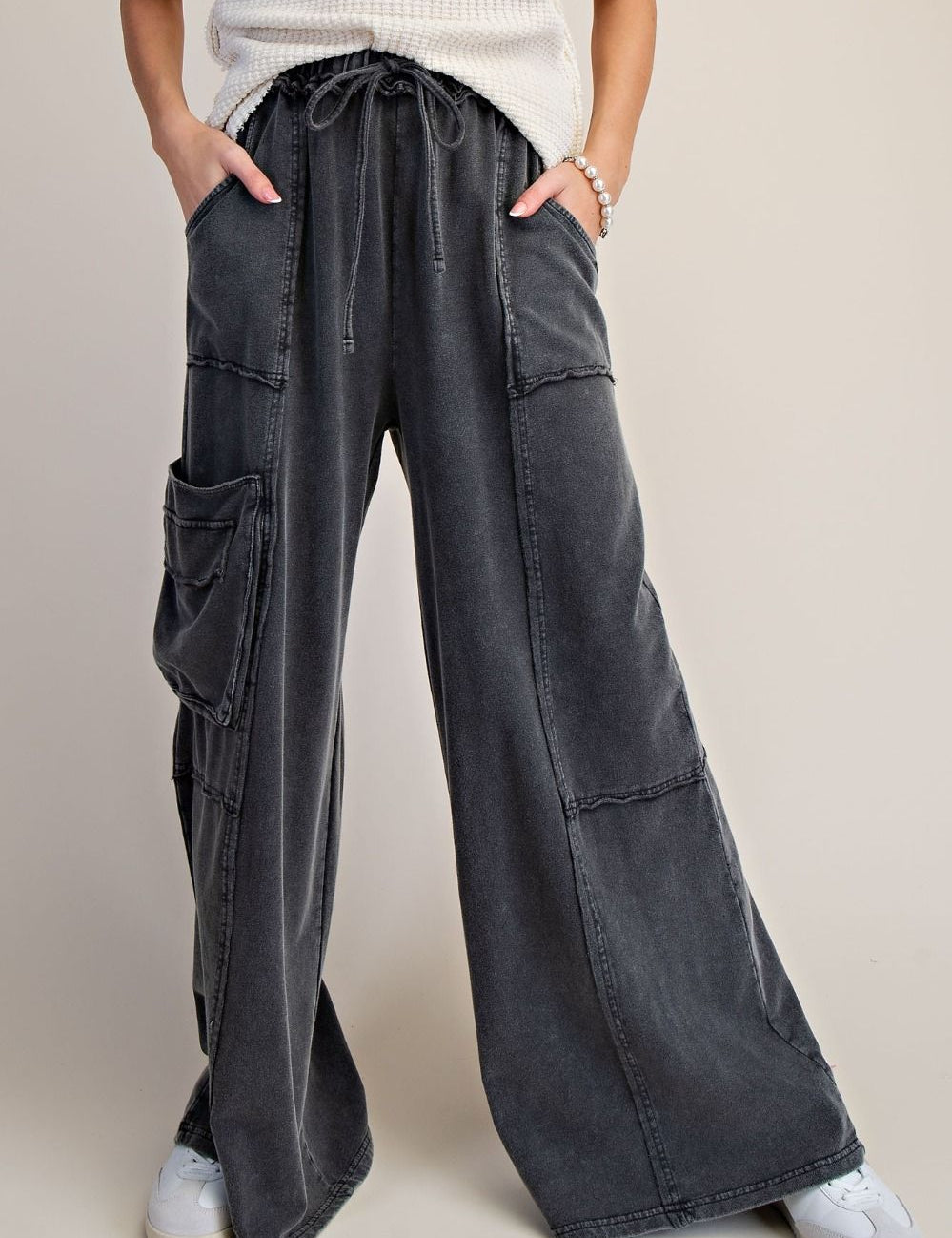 The Essential Ruffled Waistband Terry Knit Pants - Westly