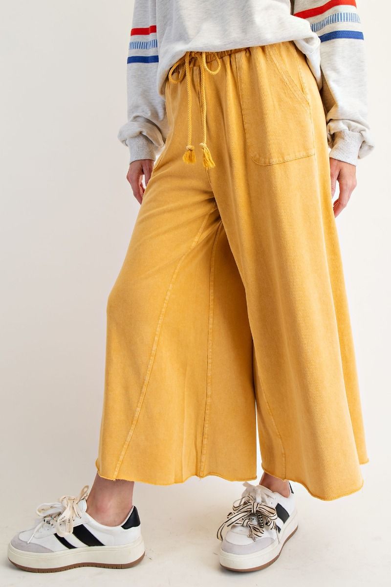 The Essential Washed Terry Knit Wide-Leg Pants - Westly