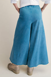 The Essential Washed Terry Knit Wide-Leg Pants - Westly