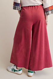The Essential Washed Terry Knit Wide-Leg Pants - Westly