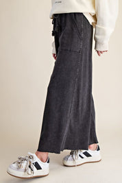 The Essential Washed Terry Knit Wide-Leg Pants - Westly