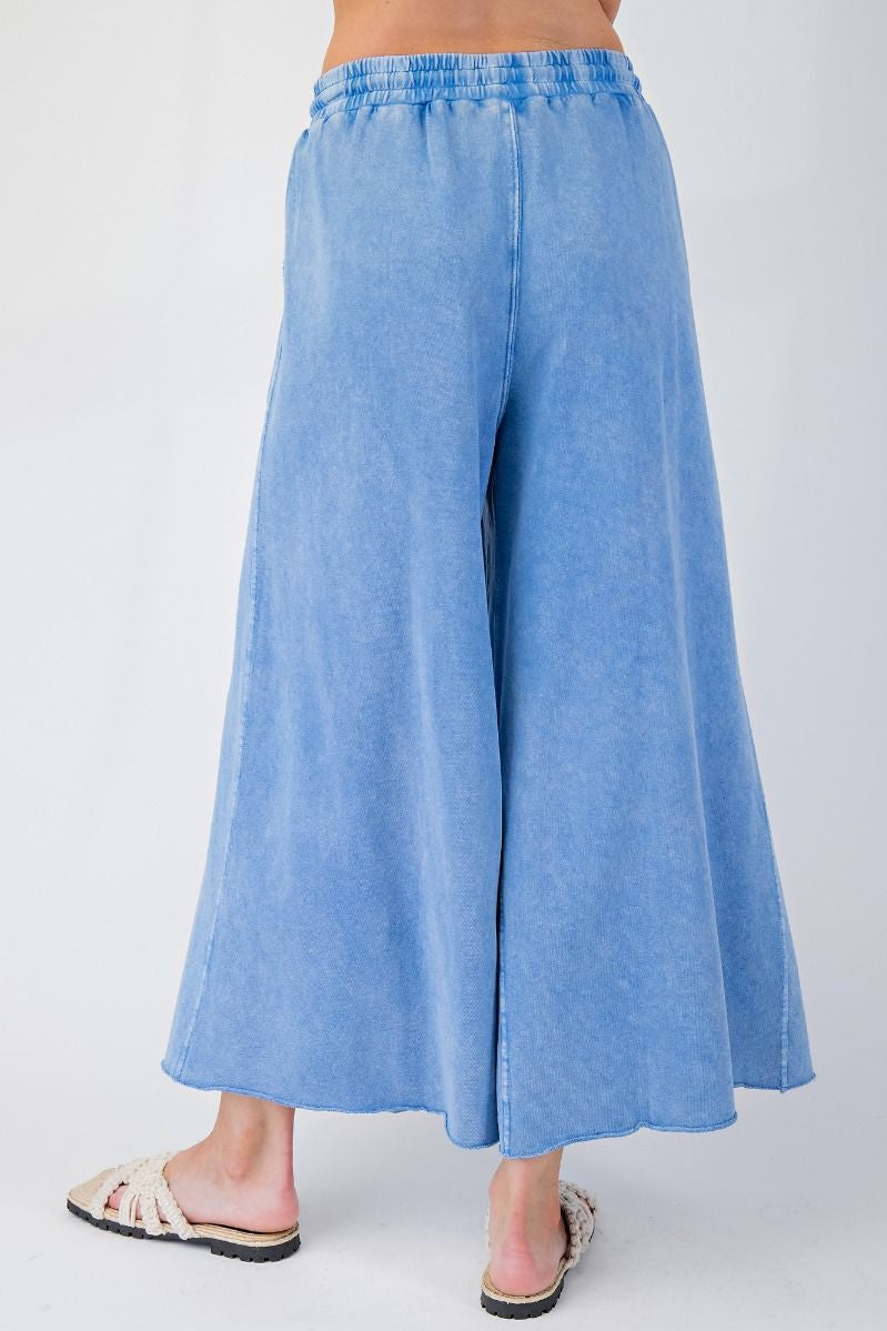 The Essential Washed Terry Knit Wide-Leg Pants - Westly