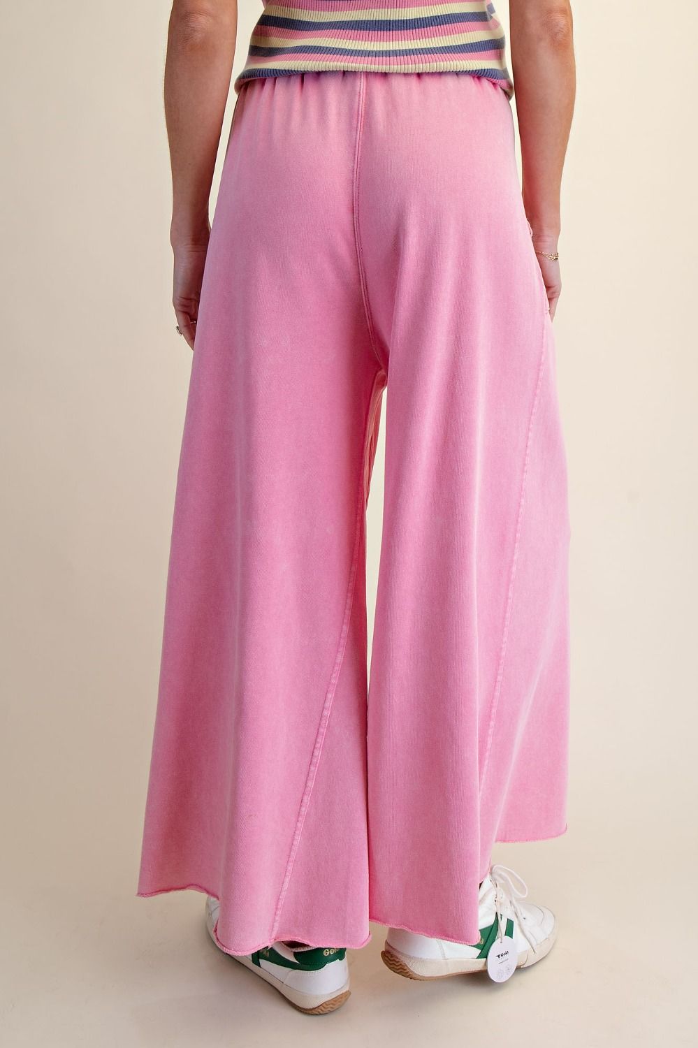 The Essential Washed Terry Knit Wide-Leg Pants - Westly