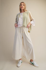 The Essential Washed Terry Knit Wide-Leg Pants - Westly