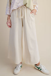 The Essential Washed Terry Knit Wide-Leg Pants - Westly
