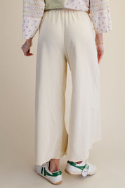 The Essential Washed Terry Knit Wide-Leg Pants - Westly