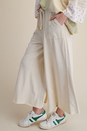 The Essential Washed Terry Knit Wide-Leg Pants - Westly