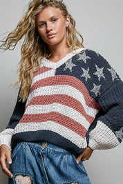 The Founder V-Neck Chenille Knit Sweater - Westly