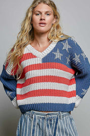 The Founder V-Neck Chenille Knit Sweater - Westly
