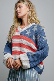 The Founder V-Neck Chenille Knit Sweater - Westly