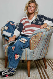 The Founder V-Neck Chenille Knit Sweater - Westly