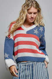 The Founder V-Neck Chenille Knit Sweater - Westly