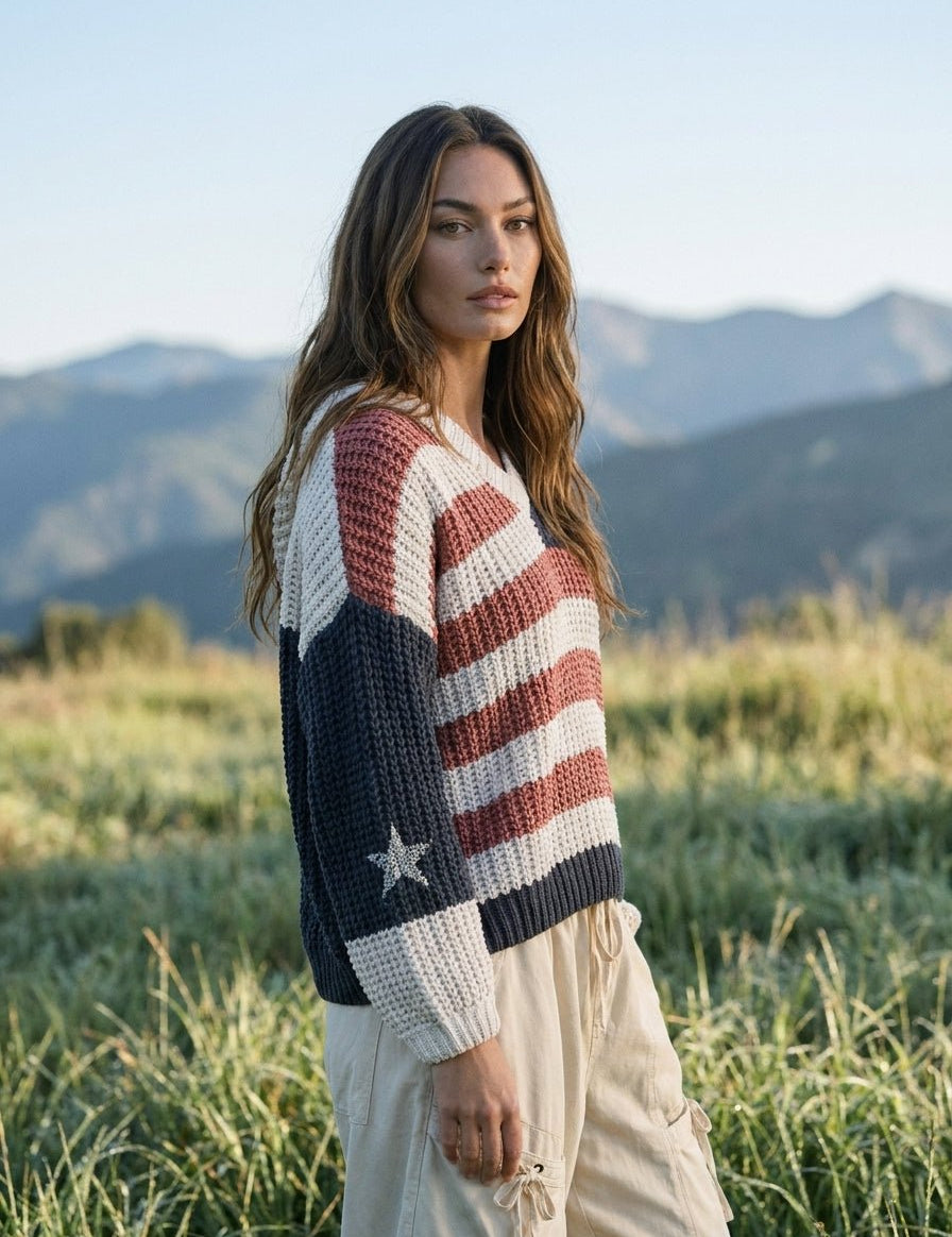The Founder V-Neck Chenille Knit Sweater - Westly