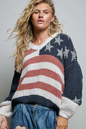 The Founder V-Neck Chenille Knit Sweater - Westly