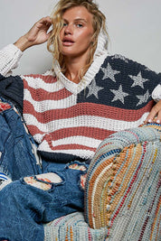 The Founder V-Neck Chenille Knit Sweater - Westly