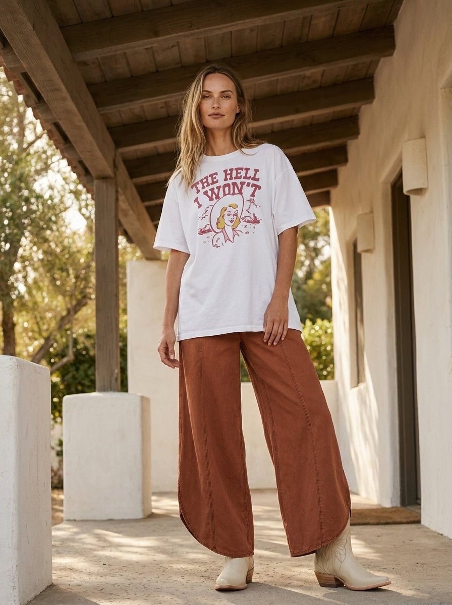 The Hell I Won't Oversized Graphic Tee - Westly