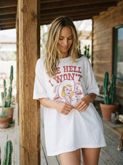 The Hell I Won't Oversized Graphic Tee - Westly