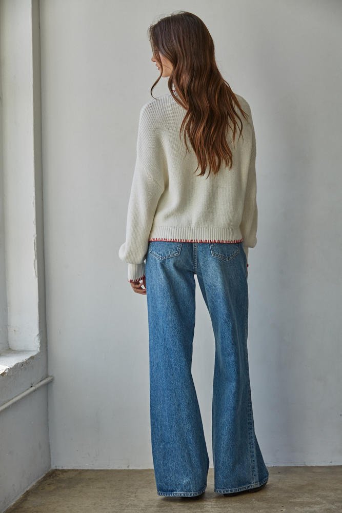 The Icon American Flag Stitch Sweater - Westly