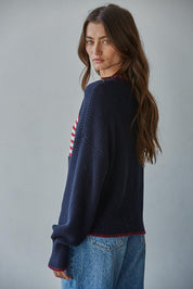 The Icon American Flag Stitch Sweater - Westly
