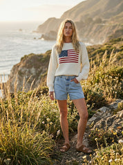 The Icon American Flag Stitch Sweater - Westly