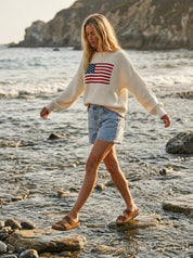 The Icon American Flag Stitch Sweater - Westly