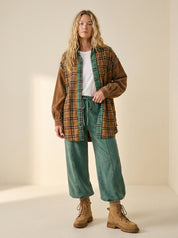 The Long Haul Oversized Washed Plaid Shacket - Westly