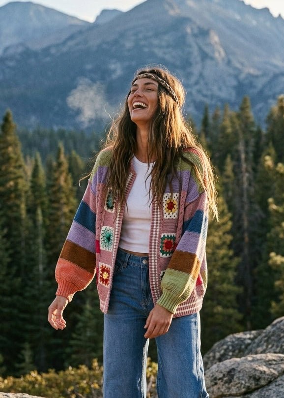The Maker Balloon Sleeve Chenille Cardigan - Westly
