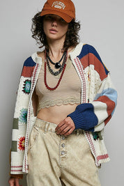 The Maker Balloon Sleeve Chenille Cardigan - Westly