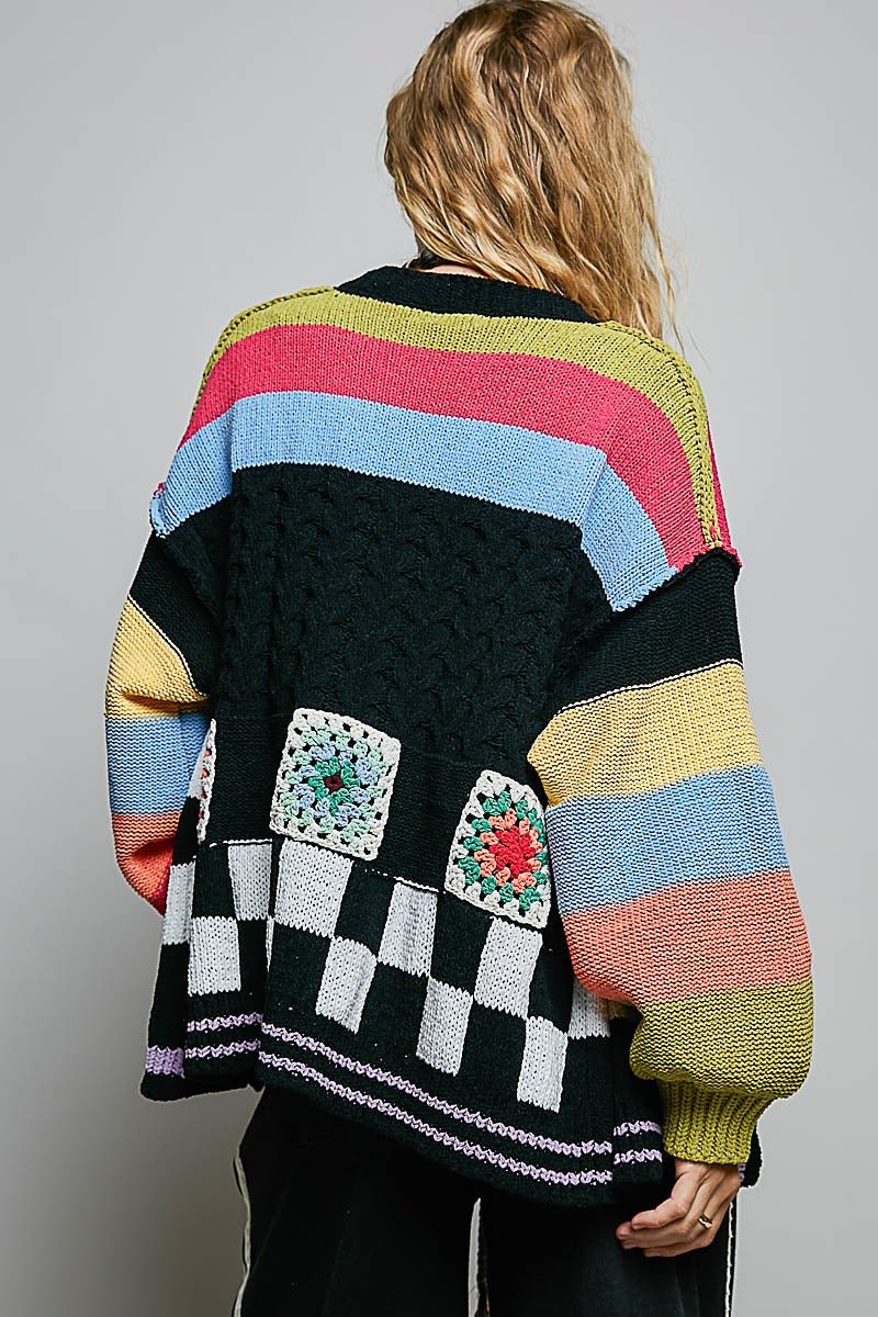 The Maker Balloon Sleeve Chenille Cardigan - Westly
