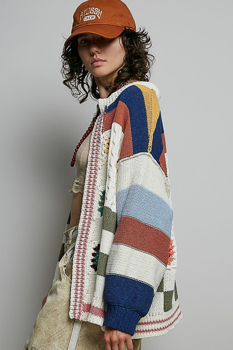 The Maker Balloon Sleeve Chenille Cardigan - Westly