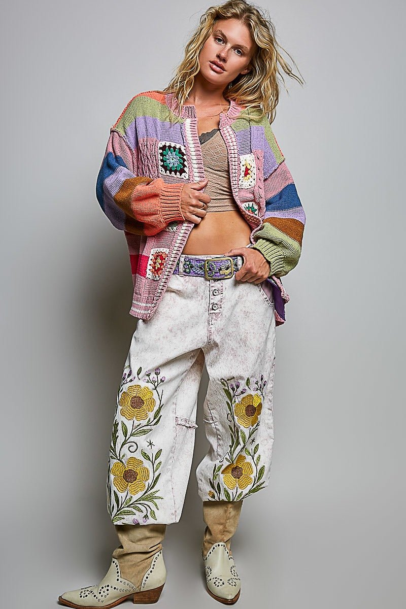 The Maker Balloon Sleeve Chenille Cardigan - Westly