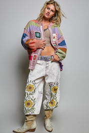 The Maker Balloon Sleeve Chenille Cardigan - Westly