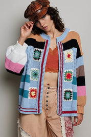 The Maker Balloon Sleeve Chenille Cardigan - Westly