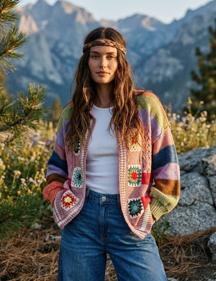 The Maker Balloon Sleeve Chenille Cardigan - Westly