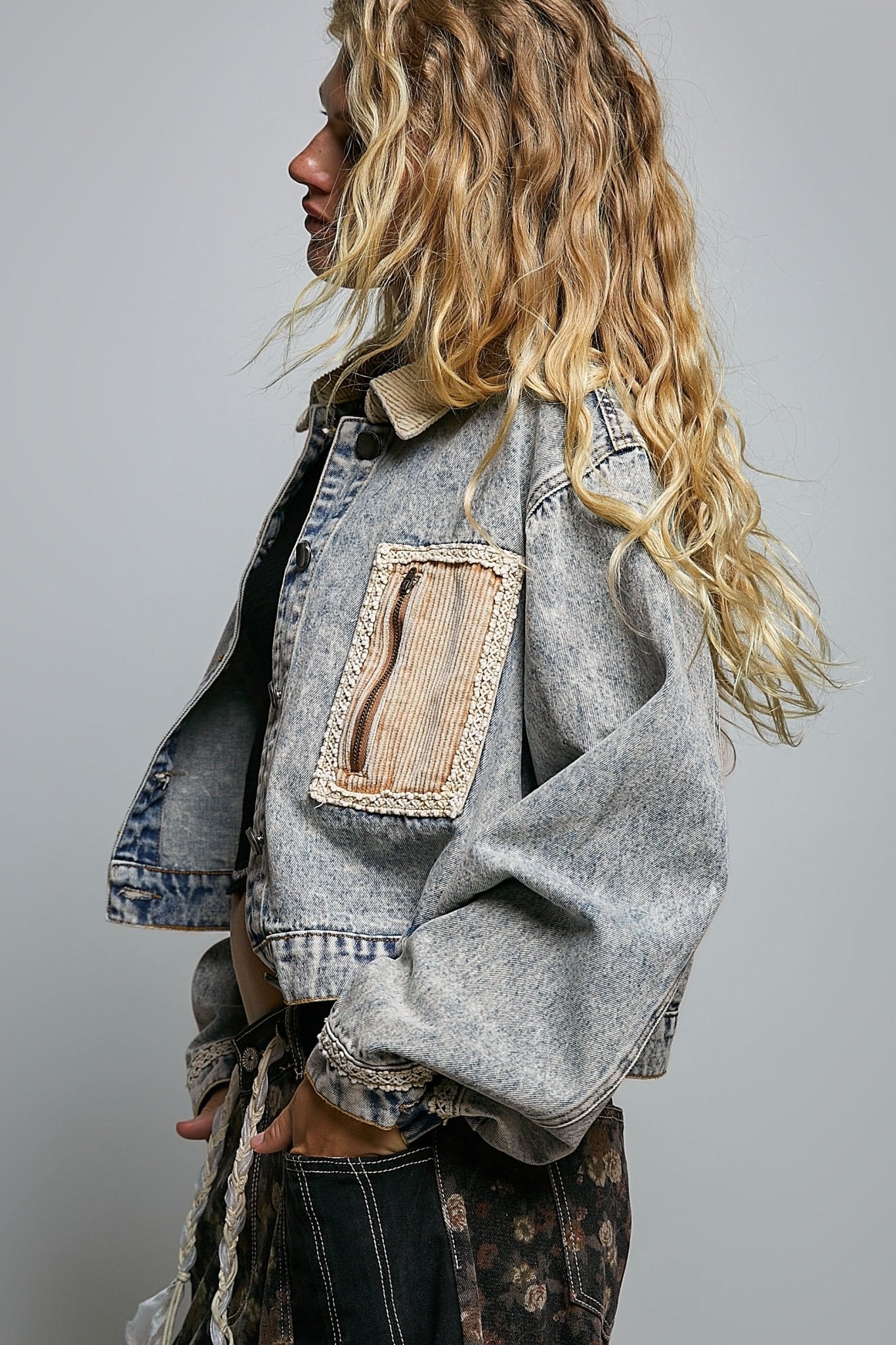 The Muse Contrast Denim Jacket - Westly